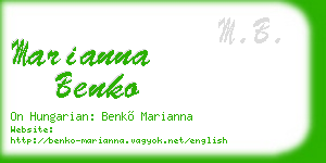 marianna benko business card